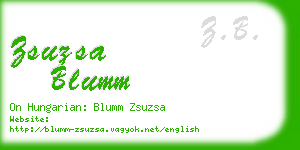 zsuzsa blumm business card